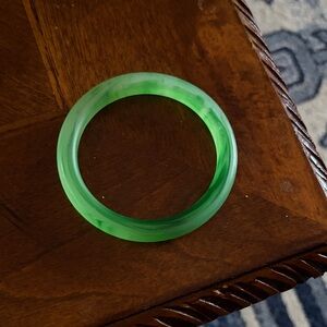 Green Jade Bangle Bracelet